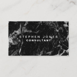 専門のエレガントでモダンで黒く明白な大理石 名刺