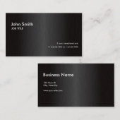 専門のエレガントでモダンで黒く明白な金属 名刺 (正面/裏面)