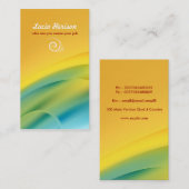 専門のエレガントでモダンなビジネス 名刺 (正面/裏面)