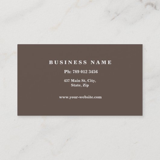 専門のエレガントでモダンなモノグラムの黒及び白 名刺 (裏面)