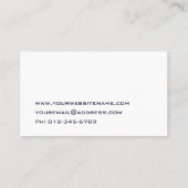 専門のエレガントでモダンな海軍名刺 名刺 (裏面)