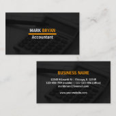 専門のエレガントでモダンな灰色の会計士 名刺 (正面/裏面)