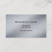 専門のエレガントでモダンな金属の銀コンピュータ 名刺 (裏面)