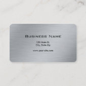 専門のエレガントでモダンな銀の丸かど 名刺 (裏面)