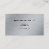 専門のエレガントでモダンな銀製コンピュータ修理 名刺 (裏面)
