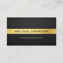 専門のエレガントでモダンな黒および金ゴールド 名刺
