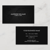 専門のエレガントでユニークでモダンで黒い世界地図 名刺 (正面/裏面)