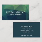 専門のエレガントでユニークでモダンな多角形 名刺 (正面/裏面)