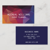 専門のエレガントでユニークでモダンな多角形 名刺 (正面/裏面)