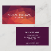 専門のエレガントでユニークでモダンな多角形 名刺 (正面/裏面)