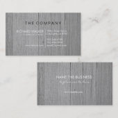 専門のエレガントで微妙で黒い木製のモダン 名刺 (正面/裏面)