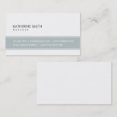 専門のエレガントで明白でシンプルな灰色および白い 名刺 (正面/裏面)