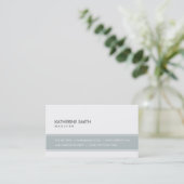 専門のエレガントで明白でシンプルな灰色および白い 名刺 (スタンド正面)