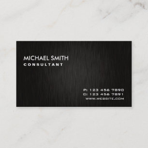 専門のエレガントで明白でモダンで黒いシンプル 名刺