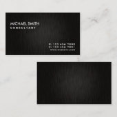 専門のエレガントで明白でモダンで黒いシンプル 名刺 (正面/裏面)