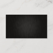 専門のエレガントで明白でモダンで黒いシンプル 名刺 (裏面)