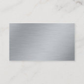 専門のエレガントで明白で黒い銀製のモダン 名刺 (裏面)