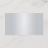 専門のエレガントで明白で黒い銀製のモダン 名刺 (裏面)