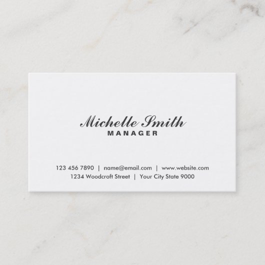 専門のエレガントで明白な白人のメーキャップアーティスト 名刺 (正面)