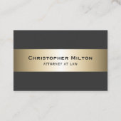 専門のエレガントで暗くフェイクな金ゴールドは縞で飾ります 名刺 (正面)