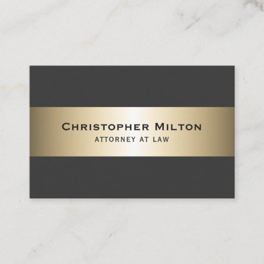 専門のエレガントで暗くフェイクな金ゴールドは縞で飾ります 名刺 (正面)