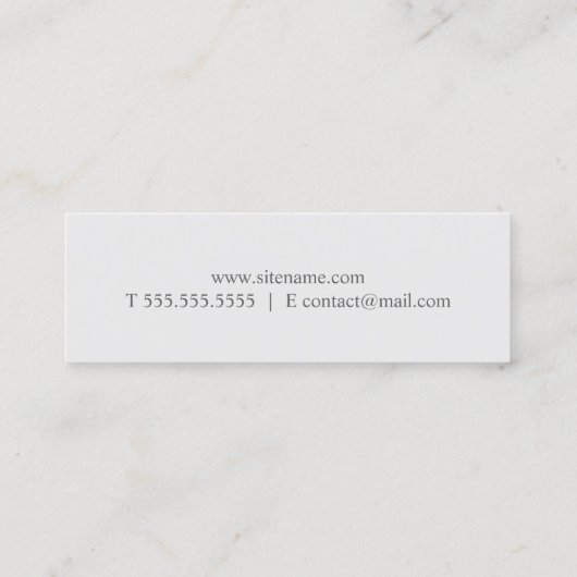 専門のエレガントで白い大理石 スキニー名刺 (裏面)