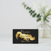 専門のエレガントで黒い金ゴールドの毛のドレッサー 名刺 (スタンド正面)