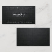 専門のエレガントで黒くモダンで明白なシンプル 名刺 (正面/裏面)