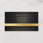 専門のエレガントなダマスク織の名刺 名刺 (裏面)