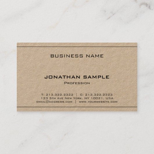 専門のエレガントなデザインのシンプルで明白な贅沢 名刺 (裏面)