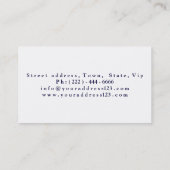 専門のエレガントなビーチのくつろぎのスパ旅行 名刺 (裏面)