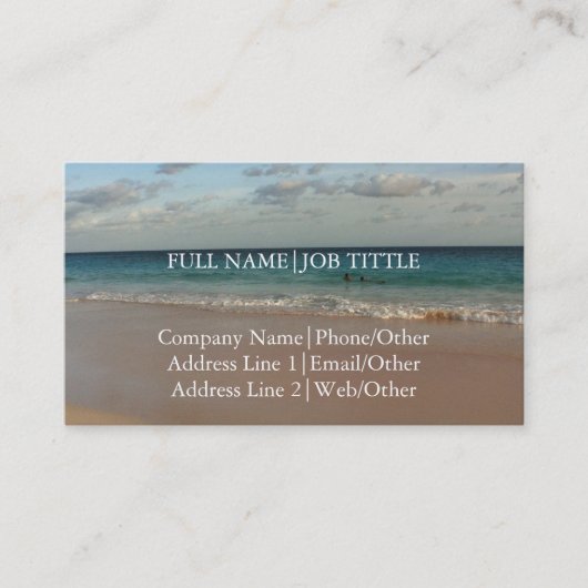 専門のエレガントなビーチのくつろぎのスパ旅行 名刺 (正面)