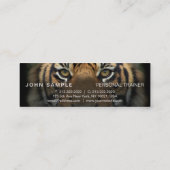 専門のエレガントなフィットネスのトレーナーの真珠の終わり スキニー名刺 (裏面)