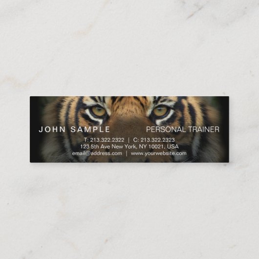 専門のエレガントなフィットネスのトレーナーの真珠の終わり スキニー名刺 (裏面)