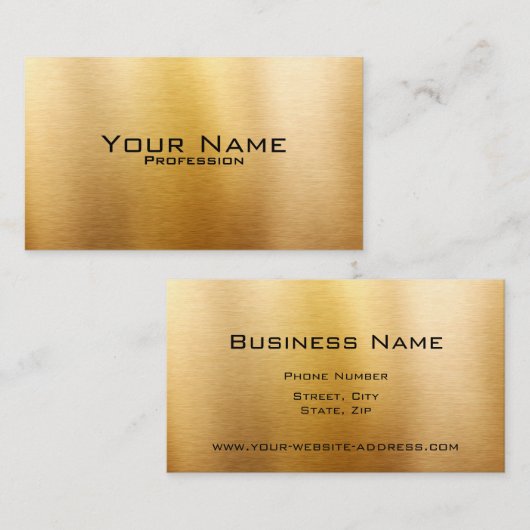専門のエレガントなモダンによってブラシをかけられる金属 名刺 (正面/裏面)
