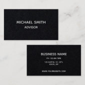 専門のエレガントな優れた黒い丈夫 名刺 (正面/裏面)