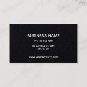専門のエレガントな優れた黒い丈夫 名刺 (裏面)