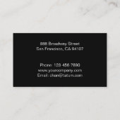 専門のエレガントな名刺 名刺 (裏面)