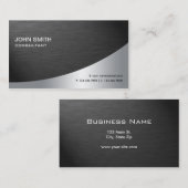 専門のエレガントな金属のモダンで明白な黒 名刺 (正面/裏面)