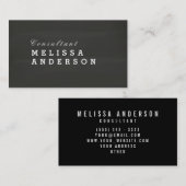 専門のエレガントな黒板 名刺 (正面/裏面)