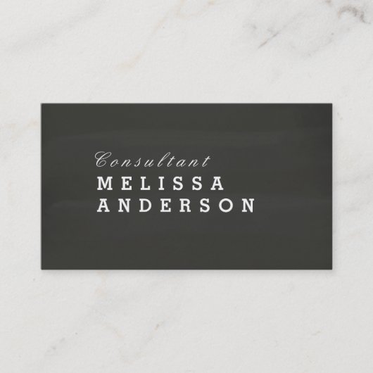 専門のエレガントな黒板 名刺 (正面)