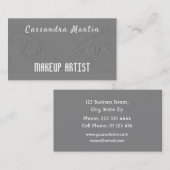 専門のエンボスの一見はメーキャップアーティストを注目します 名刺 (正面/裏面)
