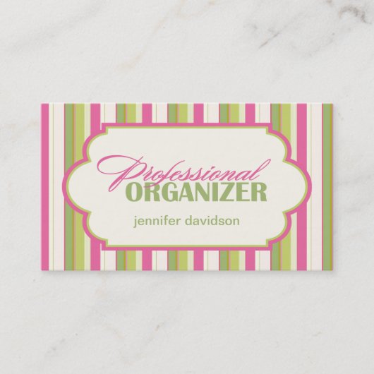専門のオルガナイザーの名刺 名刺 (正面)