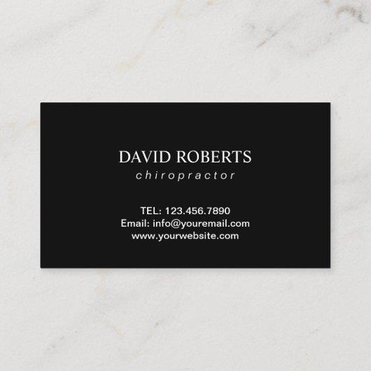 専門のカイロプラクターのセラピストのロイヤリティの穿孔器 ロイヤリティカード (裏面)