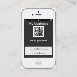 専門のカスタマイズ可能で白いiPhoneのデザイン 名刺