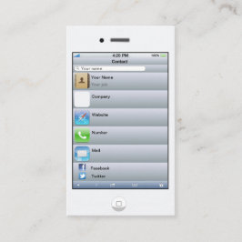 専門のカスタマイズ可能で白いiPhoneカード 名刺