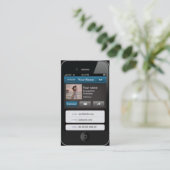 専門のカスタマイズ可能なiPhoneカード 名刺 (スタンド正面)