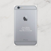 専門のカスタマイズ可能なiPhone 6の名刺 名刺 (裏面)
