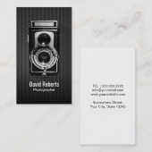 専門のカメラの黒の金属の写真撮影 名刺 (正面/裏面)