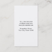 専門のカメラの黒の金属の写真撮影 名刺 (裏面)